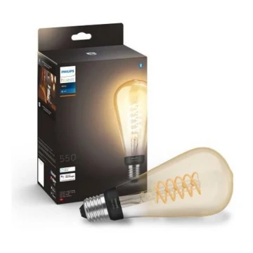 Dimmbare LED-Glühbirne Philips Hue WHITE FILAMENT ST72 E27/7W/230V 2100K
