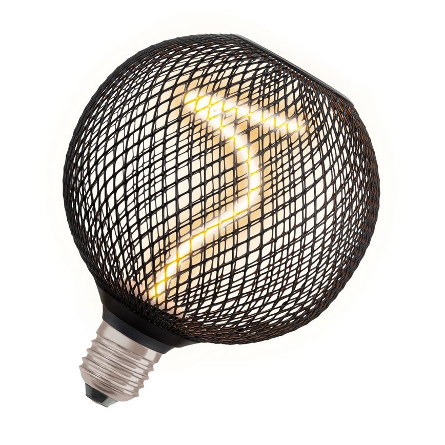 Dimmbare LED-Glühlampe DECOR FILAMENT G125 E27/3,5W/230V 1800K schwarz - Osram