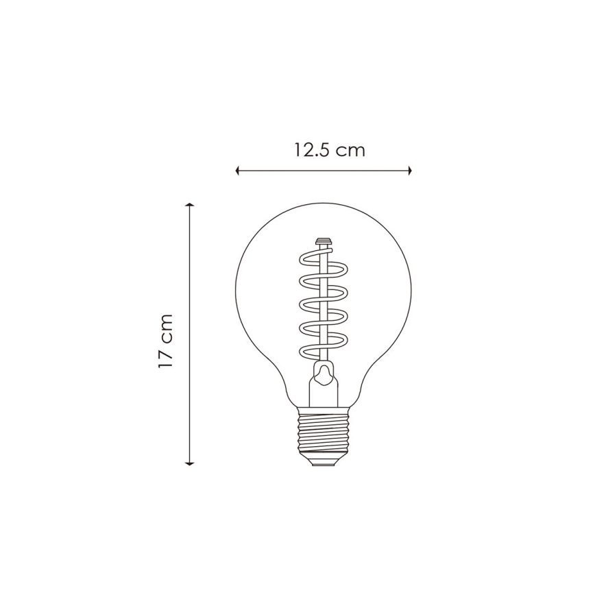 Dimmbare LED-Glühlampe VINTAGE EDISON G125 E27/4W/230V 2200K