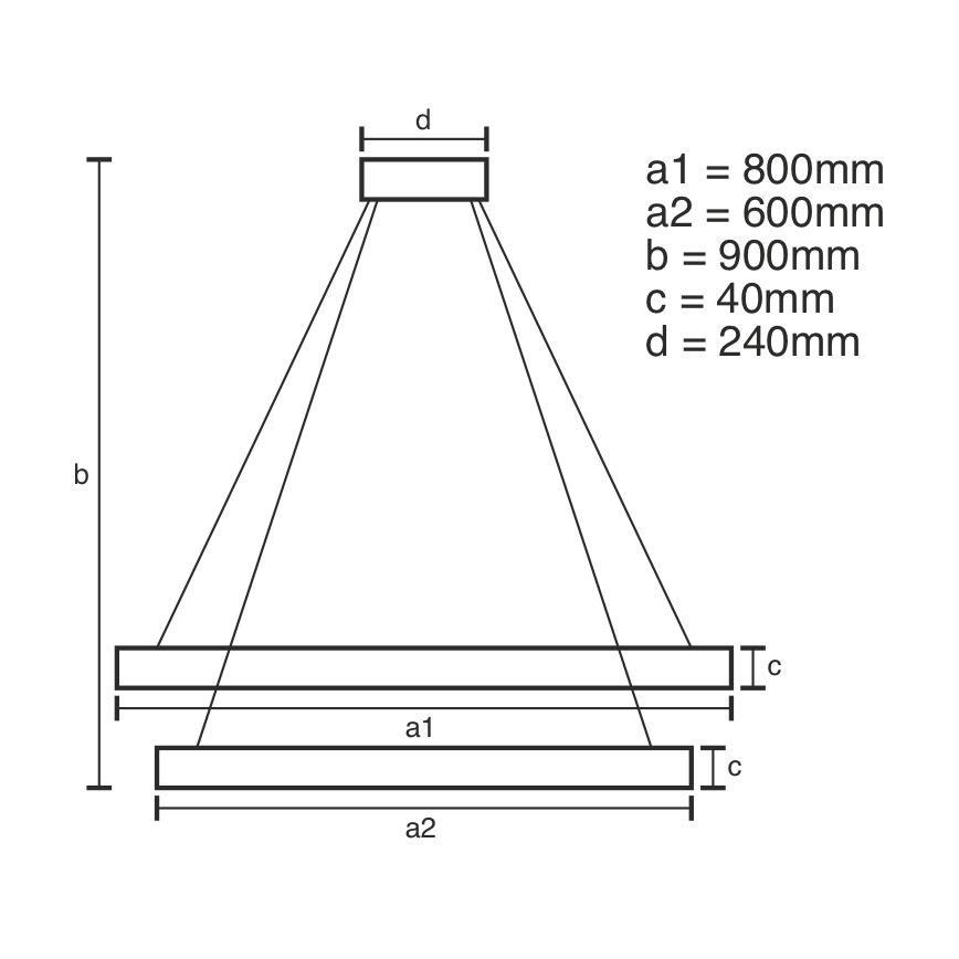 Dimmbare LED-Hängeleuchte an Schnur LED/100W/230V 3000-6500K + Fernbedienung