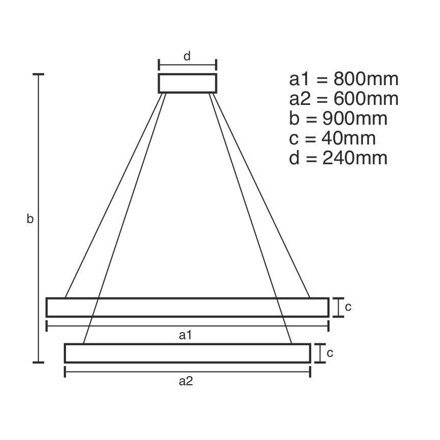 Dimmbare LED-Hängeleuchte an Schnur LED/100W/230V 3000-6500K + Fernbedienung