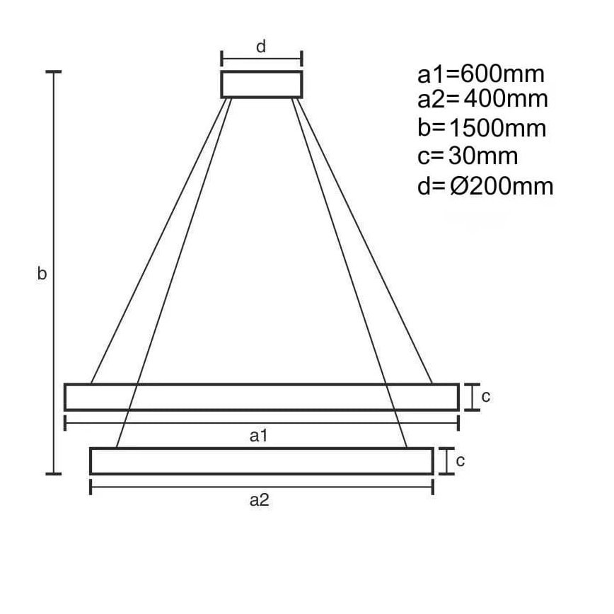 Dimmbare LED-Hängeleuchte an Schnur LED/130W/230V 3000-6500K + Fernbedienung