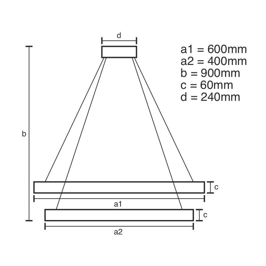 Dimmbare LED-Hängeleuchte an Schnur LED/135W/230V 3000-6500K + Fernbedienung