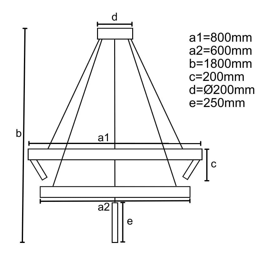 Dimmbare LED-Hängeleuchte an Schnur LED/140W/230V 3000-6500K + Fernbedienung