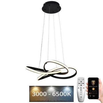 Dimmbare LED-Hängeleuchte an Schnur LED/40W/230V 3000-6500K schwarz + Fernbedienung