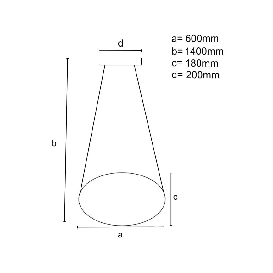 Dimmbare LED-Hängeleuchte an Schnur LED/70W/230V 3000-6500K + Fernbedienung