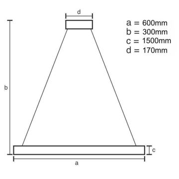 Dimmbarer LED-Kristall-Kronleuchter an Schnur LED/80W/230V 3000-6500K golden + Fernbedienung