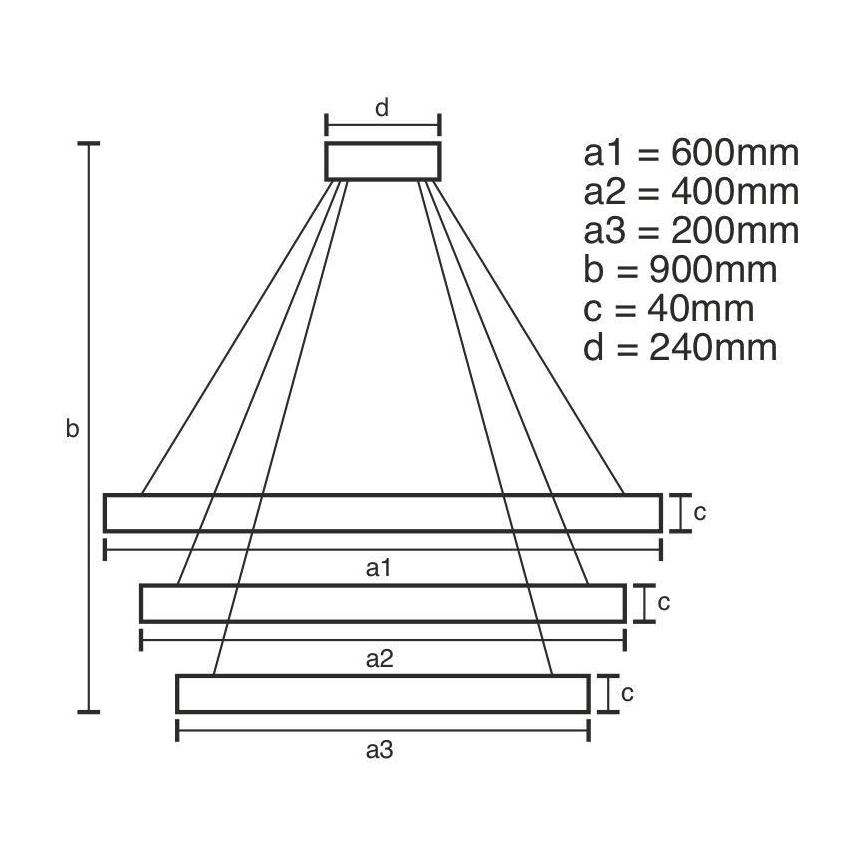 Dimmbare LED-Hängeleuchte an Schnur LED/85W/230V 3000-6500K + Fernbedienung