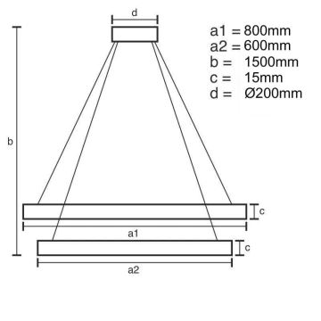 Dimmbare LED-Hängeleuchte an Schnur LED/90W/230V 3000-6500K + Fernbedienung