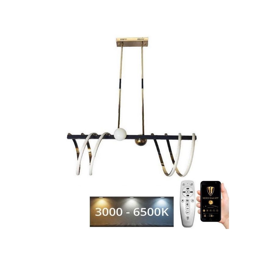 Dimmbare LED-Hängeleuchte an Stange LED/105W/230V 3000-6500K + Fernbedienung