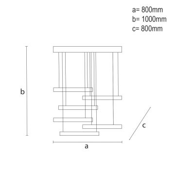 Dimmbare LED-Hängeleuchte LED/100W/230V 3000-6500K + Fernbedienung