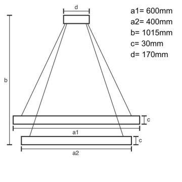 Dimmbare LED-Hängeleuchte LED/100W/230V 3000-6500K + Fernbedienung