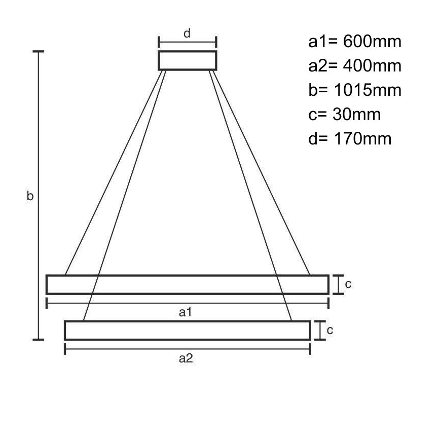 Dimmbare LED-Hängeleuchte LED/100W/230V 3000-6500K + Fernbedienung