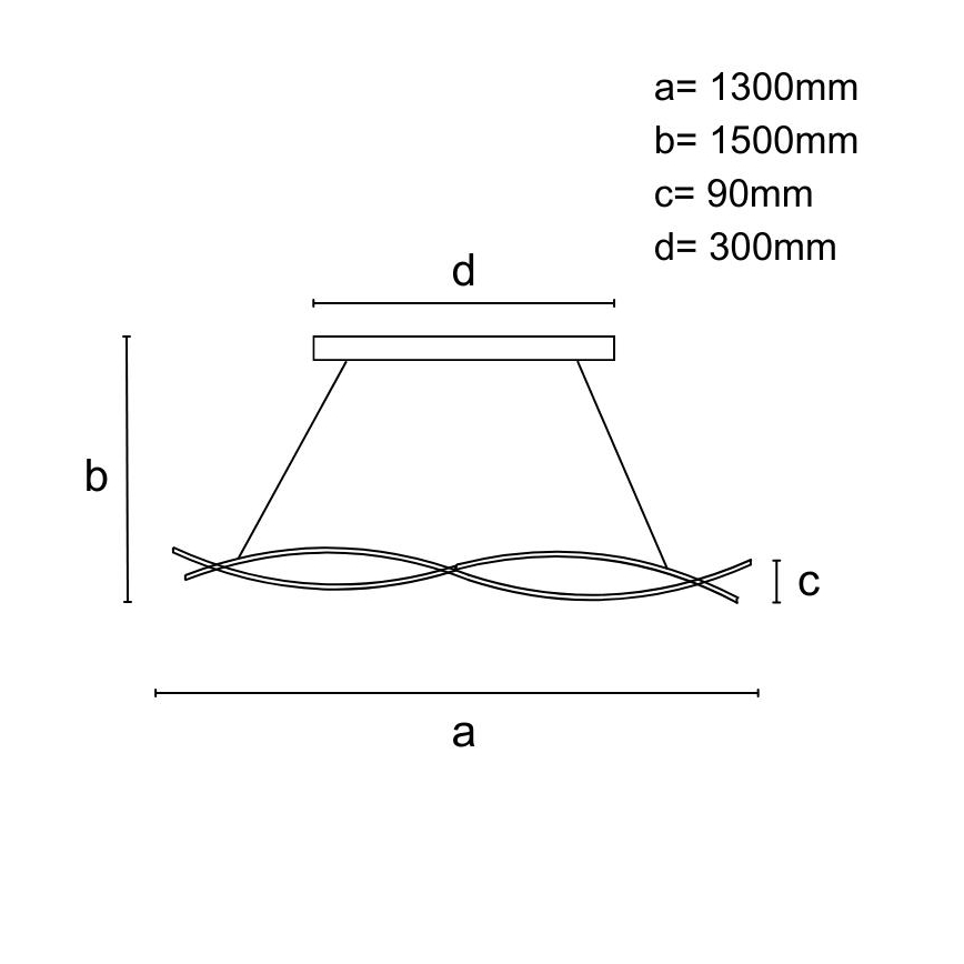 Dimmbare LED-Hängeleuchte LED/80W/230V 3000-6500K + Fernbedienung