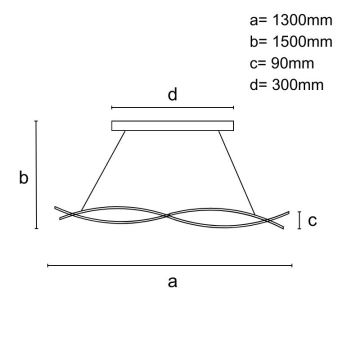 Dimmbare LED-Hängeleuchte LED/80W/230V 3000-6500K + Fernbedienung