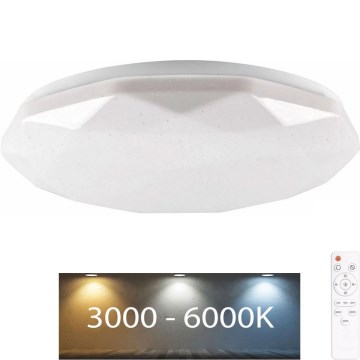 Dimmbare LED-Leuchte für Badezimmer GALAXY LED/48W/230V d 38 cm 3000-6000K IP44 + Fernbedienung