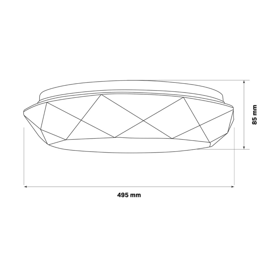 Dimmbare LED-Leuchte für Badezimmer GALAXY LED/72W/230V d 49 cm 3000-6000K IP44 + Fernbedienung