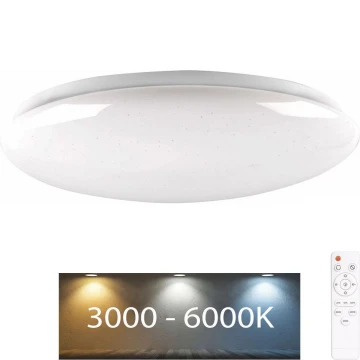 Dimmbare LED-Leuchte für Badezimmer PIRIUS LED/48W/230V d 38 cm 3000-6000K IP44 + Fernbedienung