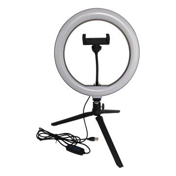 Dimmbare LED-Leuchte mit Stativ und Halterung für Vlogging LED/10W/5V 2700-6500K