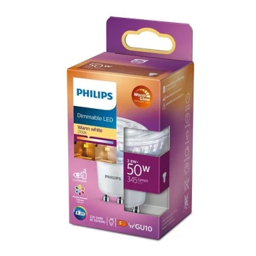 Dimmbare LED-Leuchtmittel Philips Warm Glow PAR16 GU10/3,8W/230V 2200-2700K CRI 90