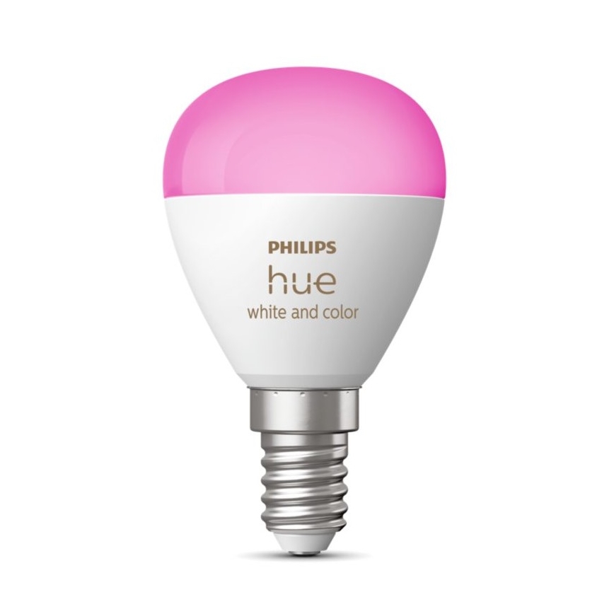 Dimmbare LED-RGBW-Glühbirne Philips Hue White And Color Ambiance P45 E14/5,1W/230V 2000-6500K