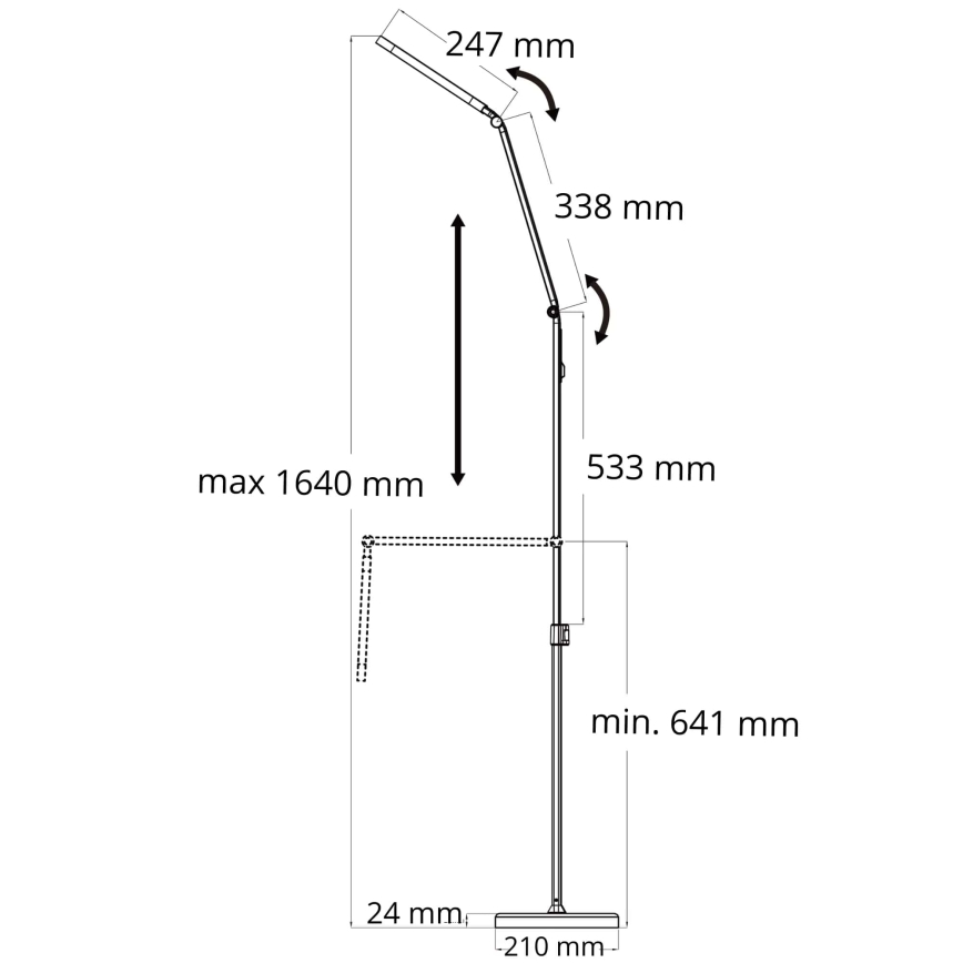 Dimmbare LED-Stehleuchte mit Touch-Funktion FERRARA LED/13W/230V 3000/4000/6000K weiß