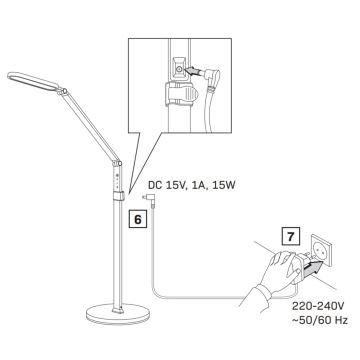 Dimmbare LED-Stehleuchte mit Touch-Funktion FERRARA LED/13W/230V 3000/4000/6000K weiß