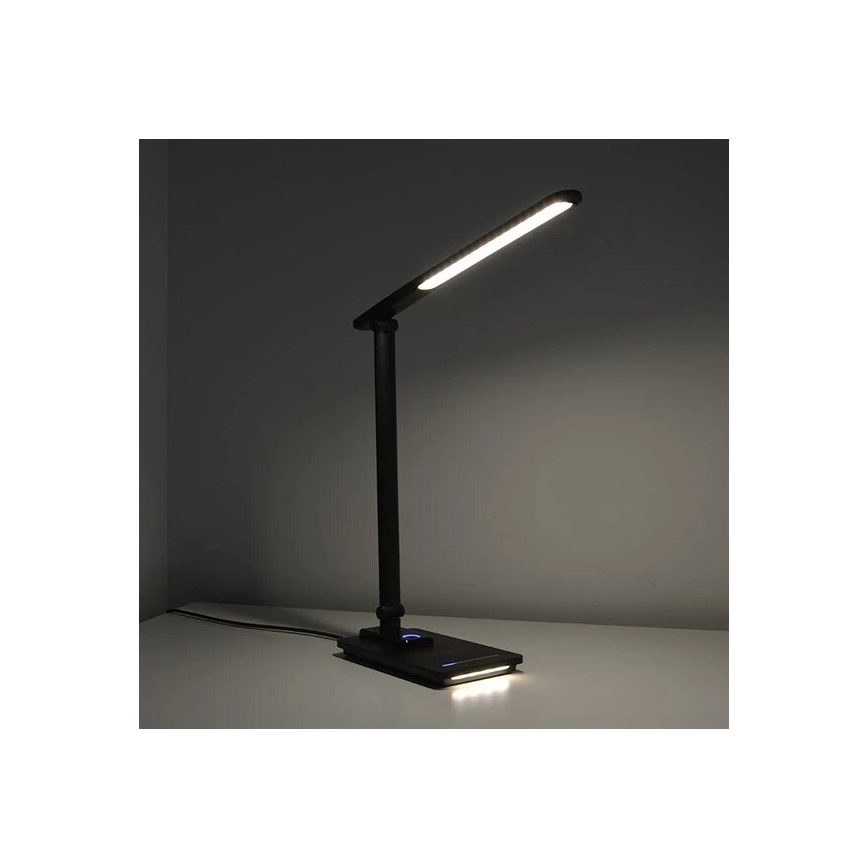 Dimmbare LED-Tischleuchte mit USB LED/9W/230V 3000K/4000K/5500K schwarz