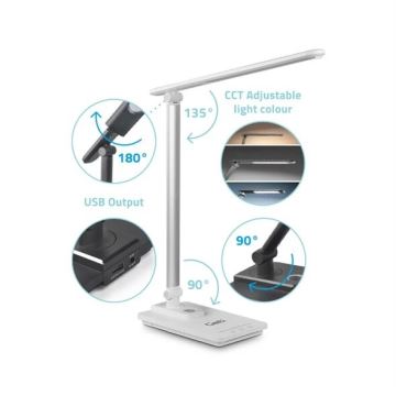 Dimmbare LED-Tischleuchte mit USB LED/9W/230V 3000K/4000K/5500K weiß