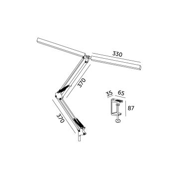 Dimmbare LED-Tischleuchte TENUIX DUO 2xLED/14W/230V 3000-6000K