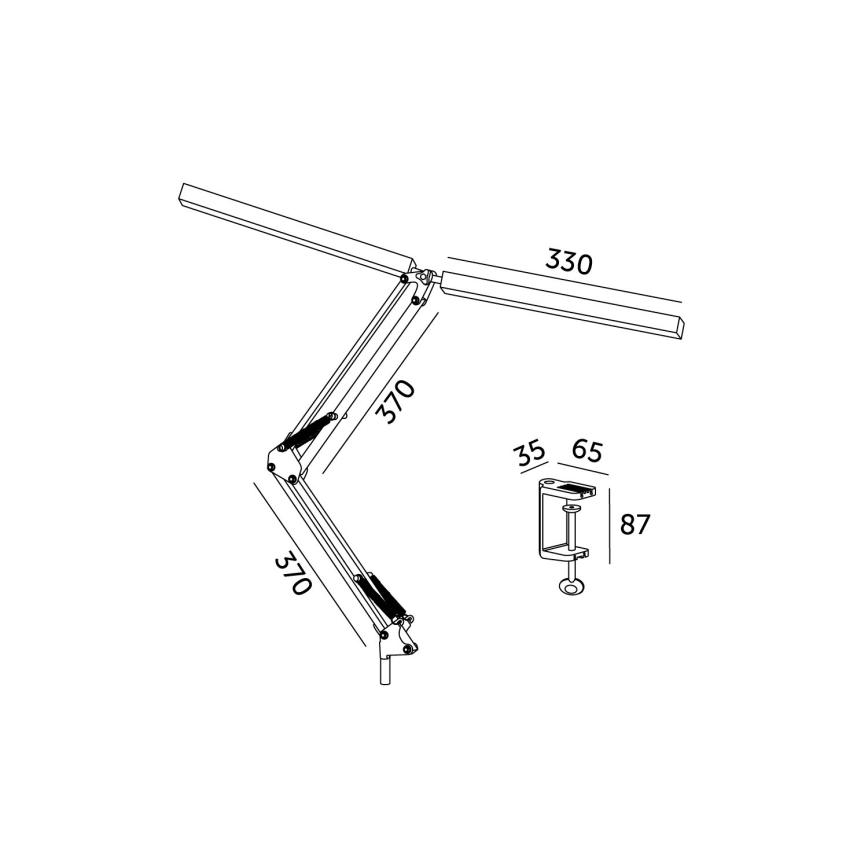 Dimmbare LED-Tischleuchte TENUIX DUO 2xLED/14W/230V 3000-6000K