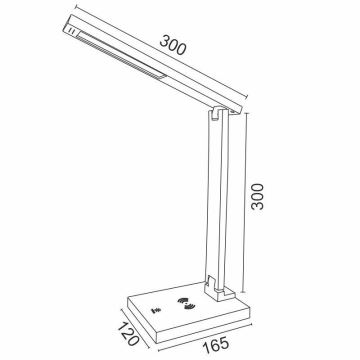 Dimmbare LED-Touch-Lampe mit kabelloser Aufladung LISA LED/5W/230V + USB