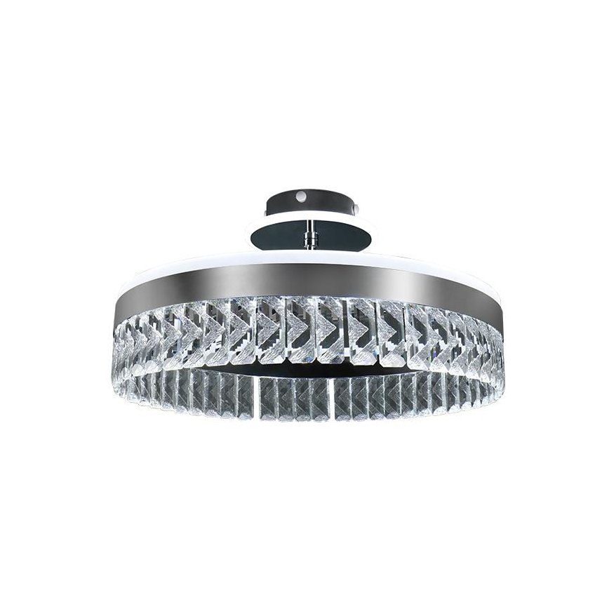 Dimmbarer LED-Kristall-Aufbaukronleuchter LED/75W/230V 3000-6500K Chrom + Fernbedienung