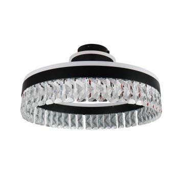 Dimmbarer LED-Kristall-Aufbaukronleuchter LED/75W/230V 3000-6500K schwarz + Fernbedienung