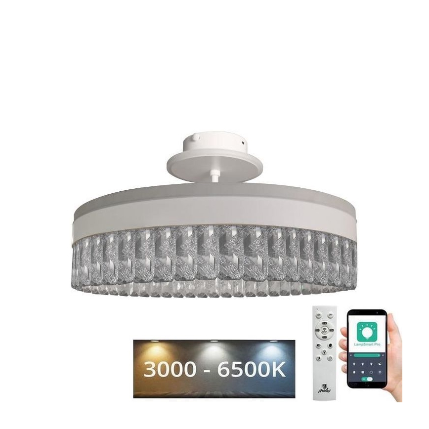Dimmbarer LED-Kristall-Aufbaukronleuchter LED/75W/230V 3000-6500K weiß + Fernbedienung
