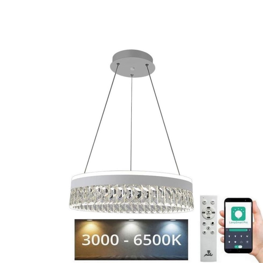 Dimmbarer LED-Kristall-Kronleuchter an Schnur an Schnur LED/90W/230V 3000-6500K weiß + Fernbedienung