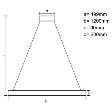 Dimmbarer LED-Kronleuchter an Schnur LED/80W/230V 3000-6500K schwarz + Fernbedienung