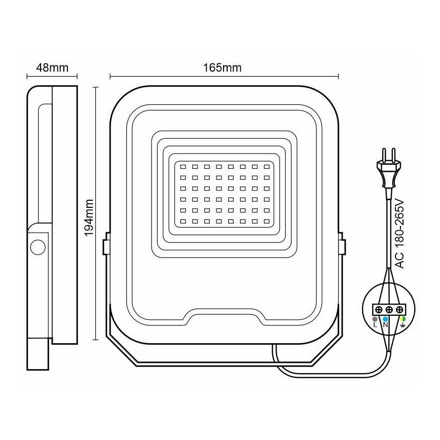 Dimmbarer LED-RGB-Flutlichtstrahler LED/30W/230V 3000K-6500K WLAN Tuya IP65