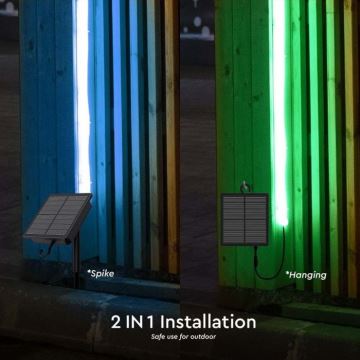 Dimmbarer LED-RGB-Solarstreifen LED/1,2W/3,7V IP67 5m + Fernbedienung