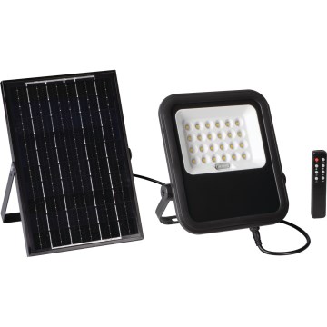 Dimmbarer LED-Strahler mit Solarpanel und Dämmerungssensor LED/10W/10000 mAh 3,2V IP65 + Fernbedienung