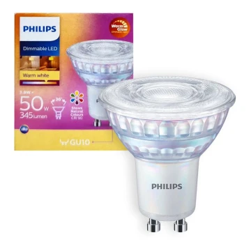 Dimmbares LED-Leuchtmittel Philips Warm Glow GU10/3,8W/230V 2200-2700K CRI 90