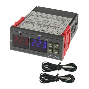 Doppelter digitaler Thermostat 3W/230V