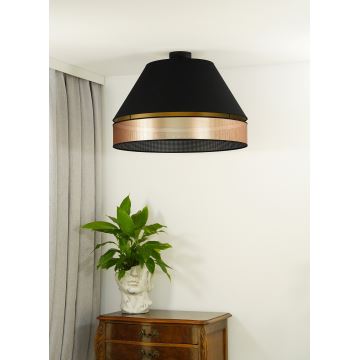 Duolla - Aufbauleuchte COPPER SHINY 1xE27/15W/230V schwarz/kupfern