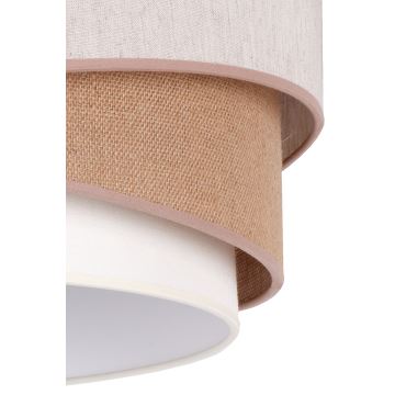 Duolla - Aufbauleuchte KOBO 1xE27/15W/230V d 45 cm beige/braun/weiß