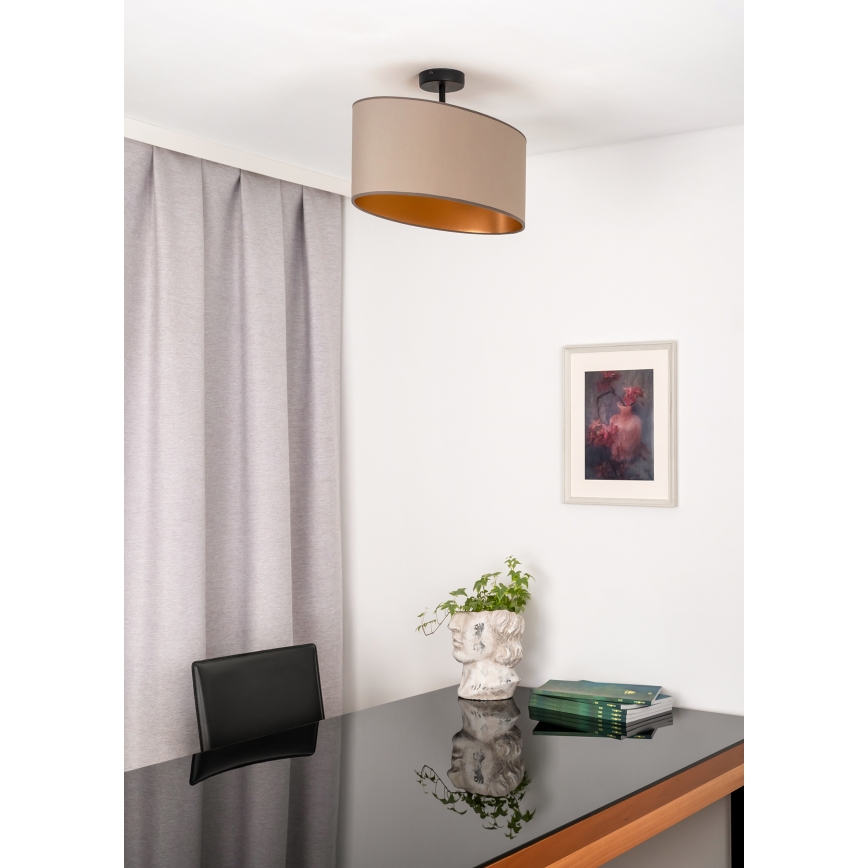 Duolla - Aufbauleuchte OVAL VEGAN 1xE27/15W/230V beige