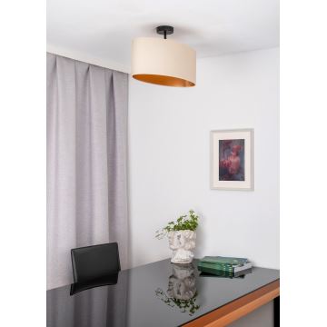 Duolla - Aufbauleuchte OVAL VEGAN 1xE27/15W/230V cremefarben