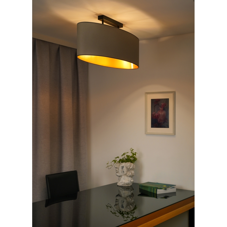 Duolla - Aufbauleuchte OVAL VEGAN 2xE27/15W/230V beige