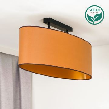 Duolla - Aufbauleuchte OVAL VEGAN 2xE27/15W/230V braun