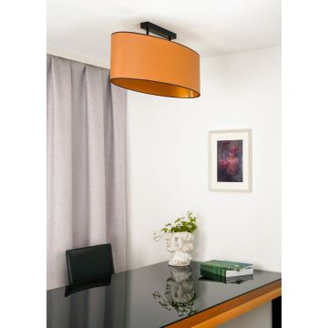 Duolla - Aufbauleuchte OVAL VEGAN 2xE27/15W/230V braun