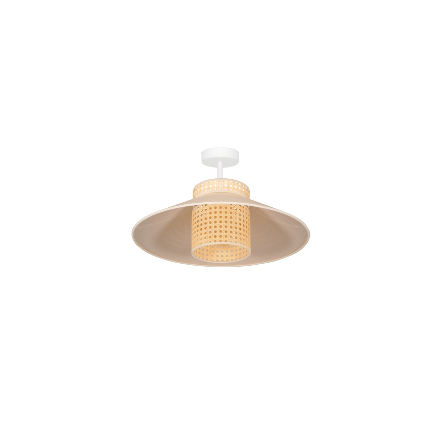 Duolla - Aufbauleuchte RIO RATTAN 1xE27/15W/230V beige/Rattan